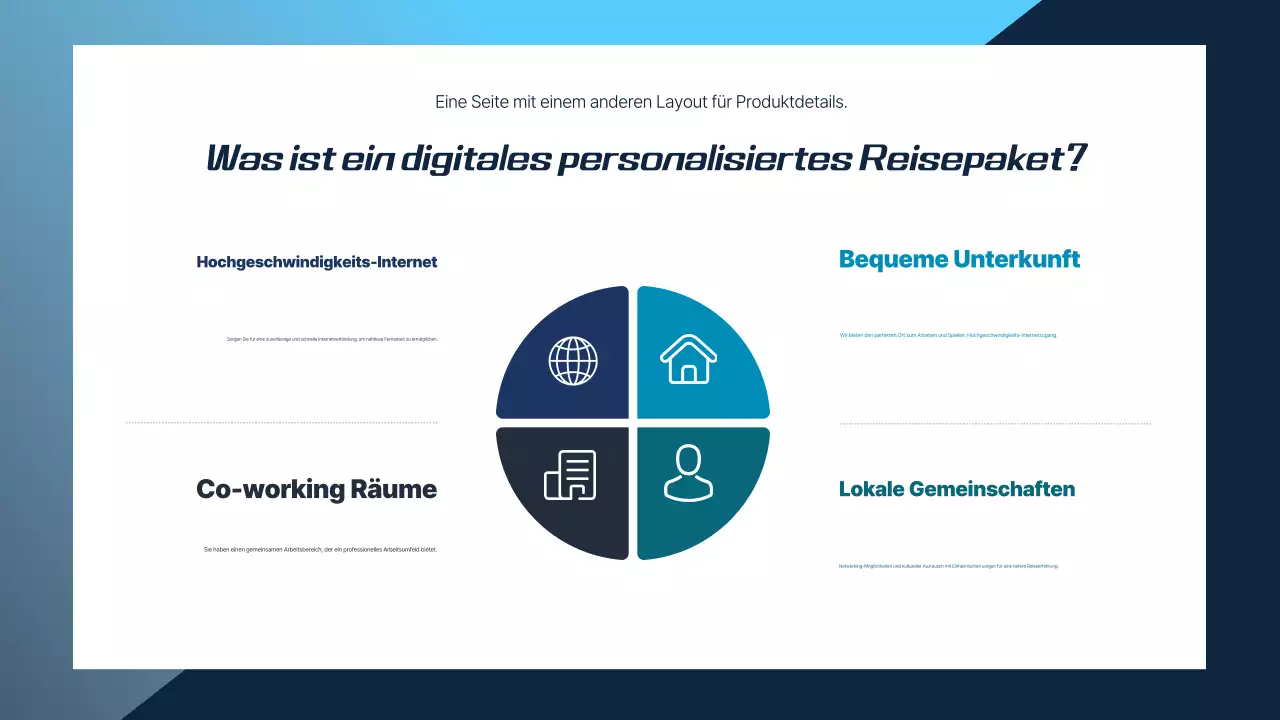 Blue Modern Travel Vorschlag