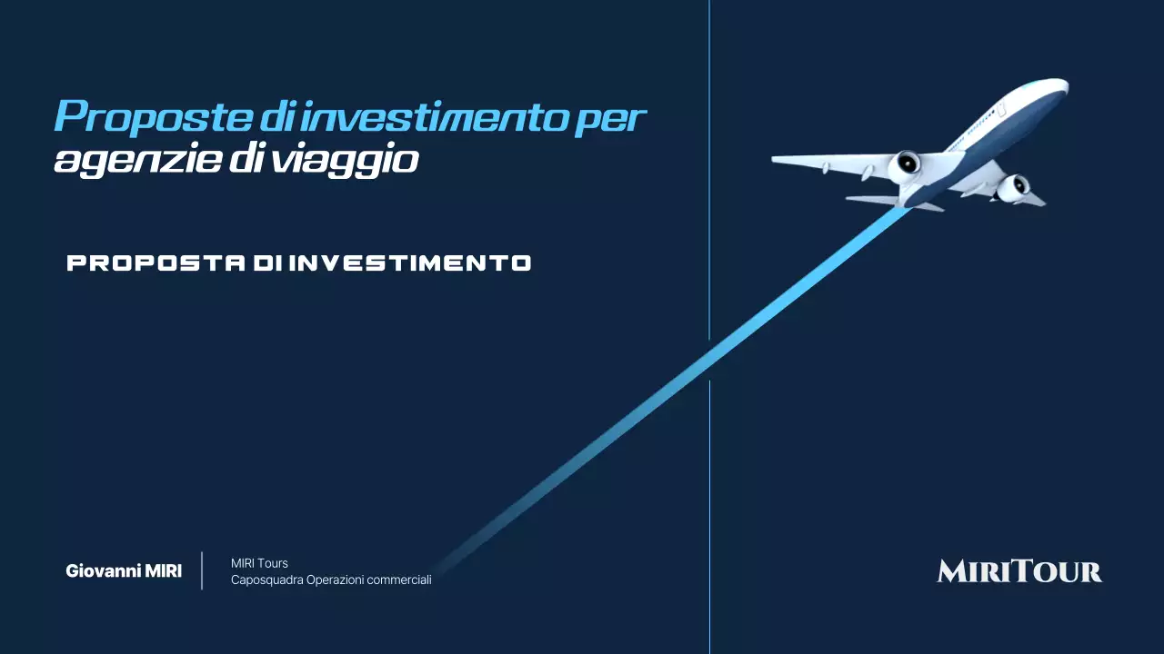 Proposta di viaggio moderno blu