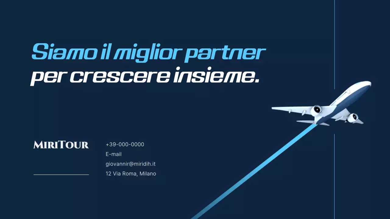 Proposta di viaggio moderno blu