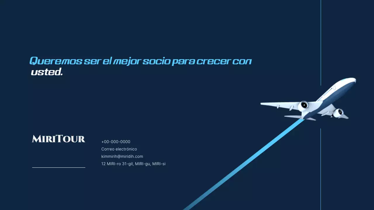 Azul Propuesta de viaje moderno