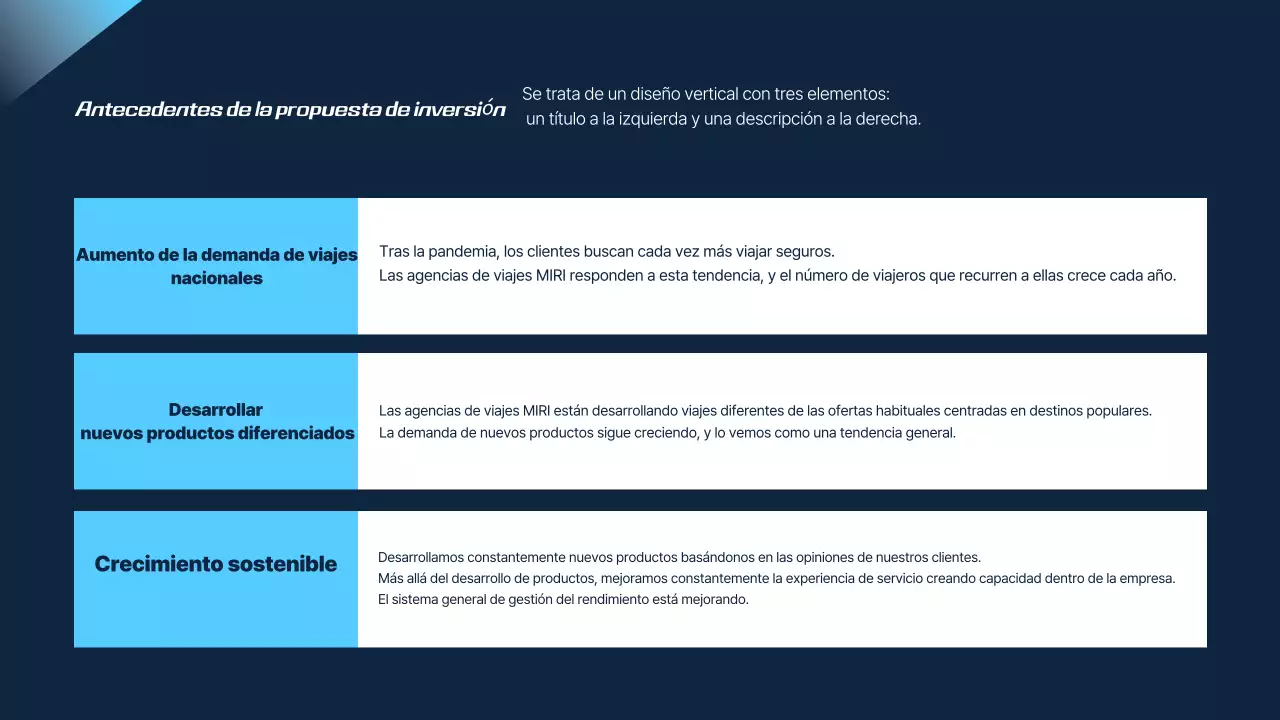 Azul Propuesta de viaje moderno