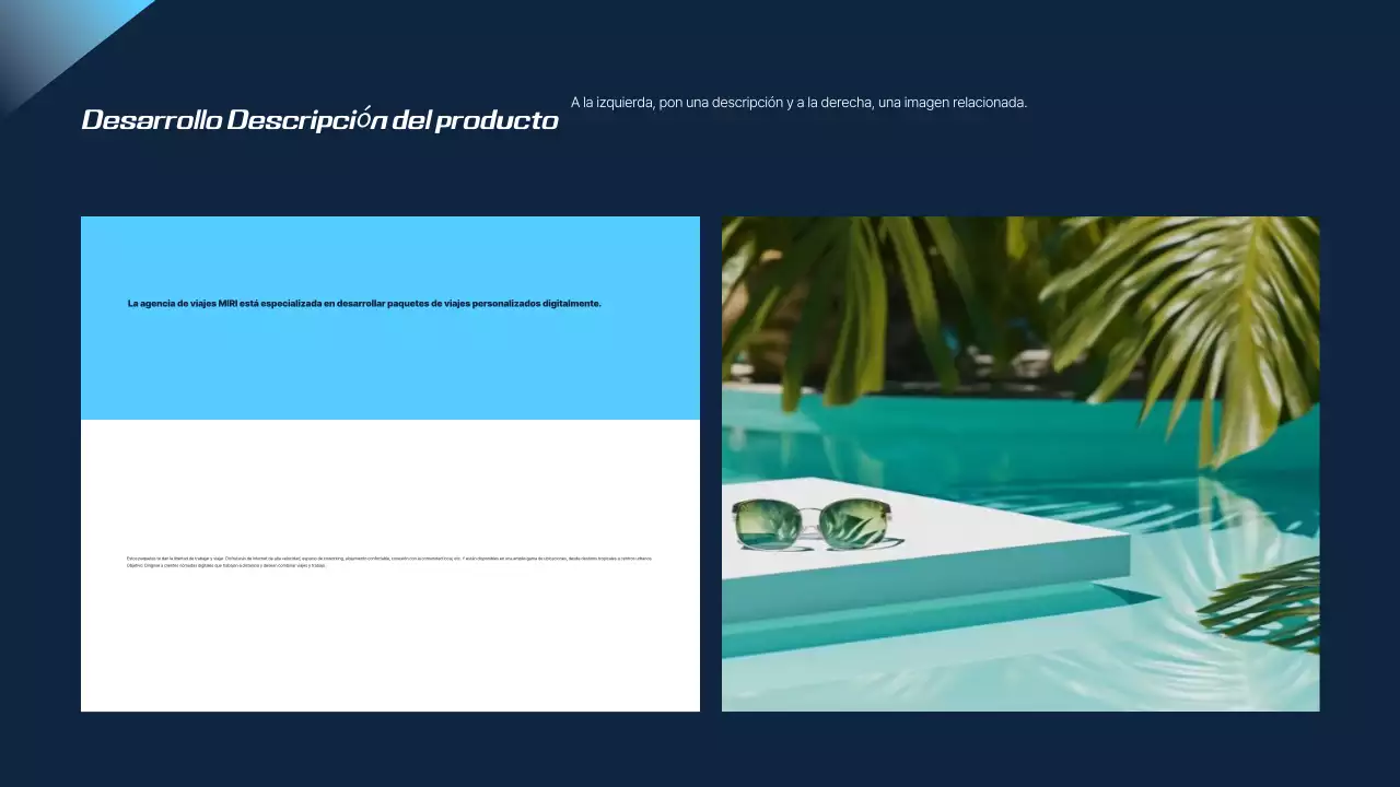 Azul Propuesta de viaje moderno