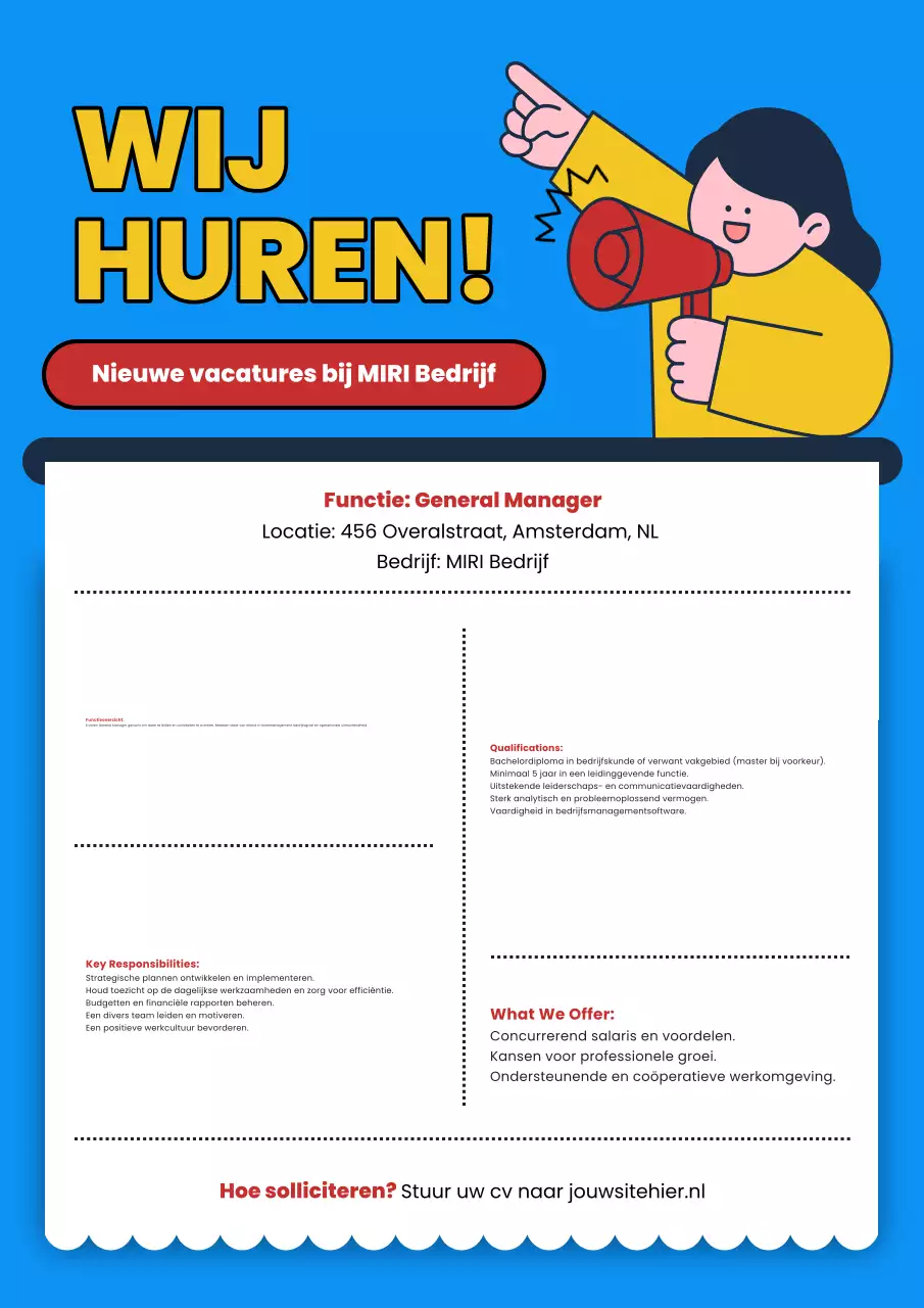 blue modern wervingsbericht