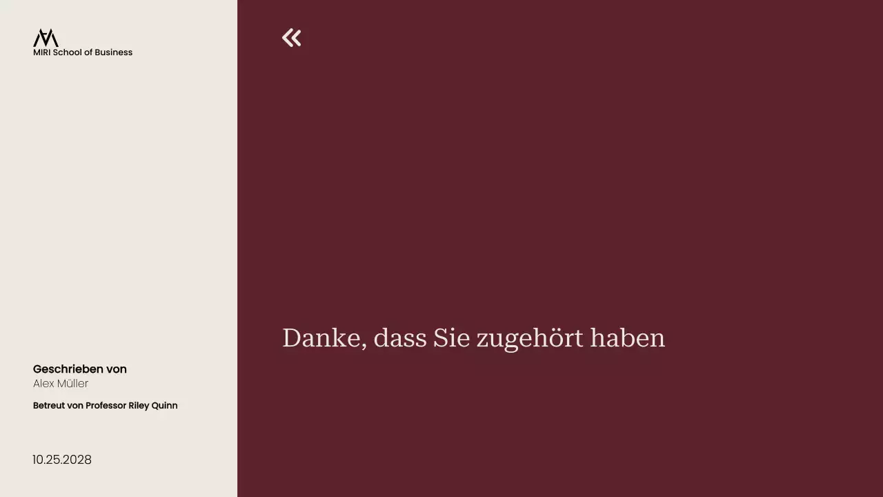 kastanienbraunes professionelles Thesenpapier