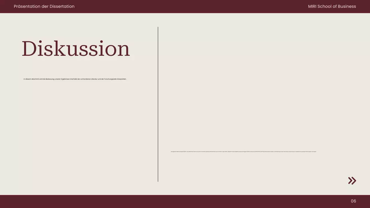 kastanienbraunes professionelles Thesenpapier