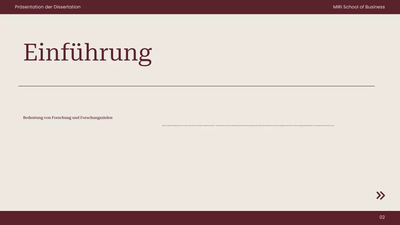 kastanienbraunes professionelles Thesenpapier