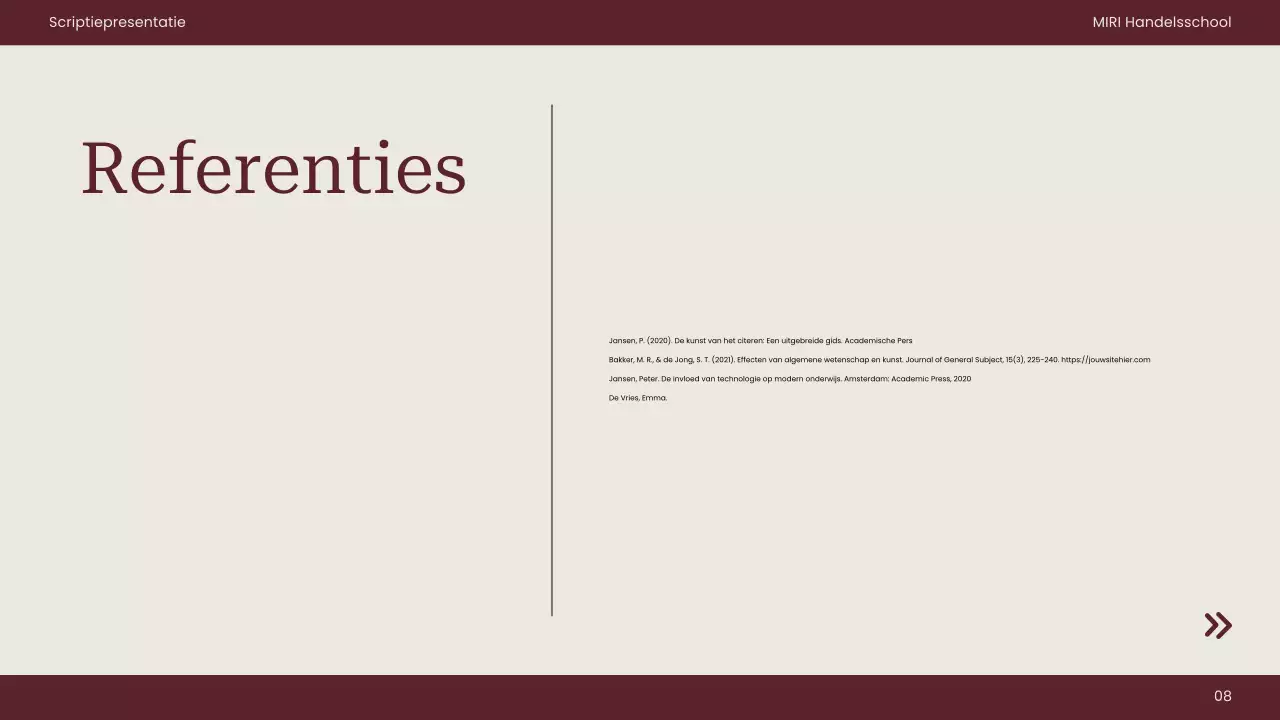 maroon professioneel scriptiedocument