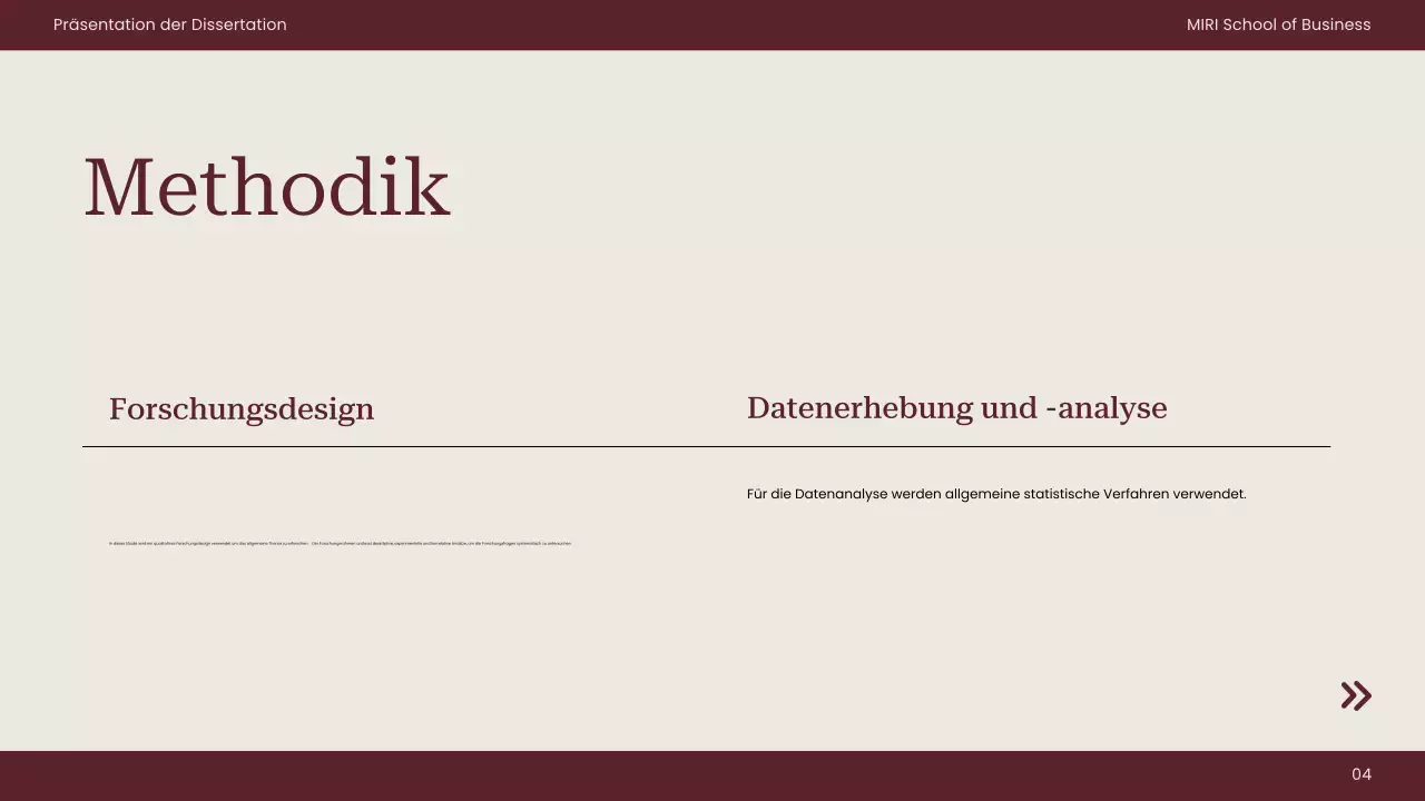 kastanienbraunes professionelles Thesenpapier