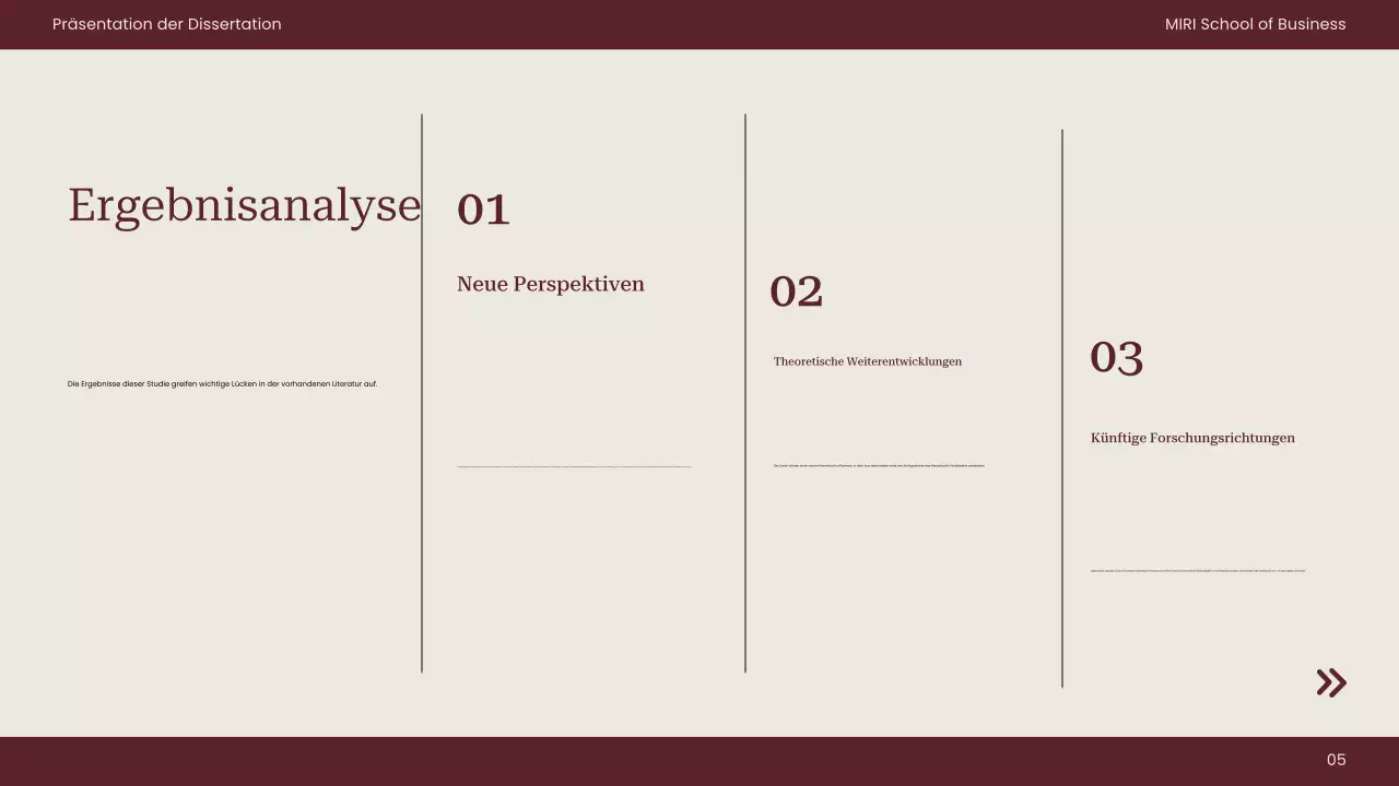 kastanienbraunes professionelles Thesenpapier