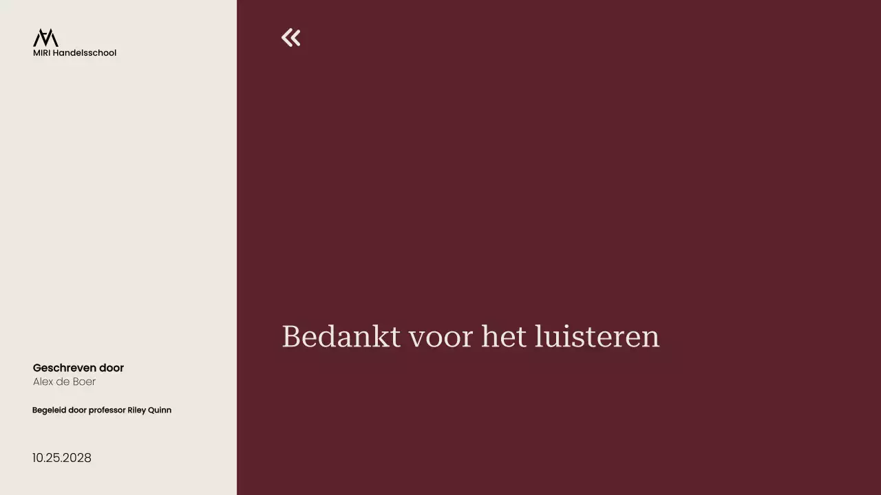 maroon professioneel scriptiedocument