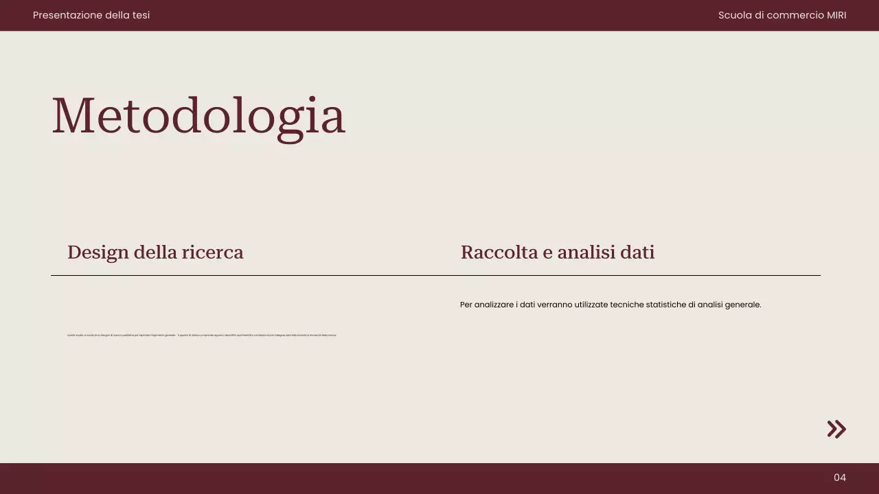 documento di tesi professionale maroon