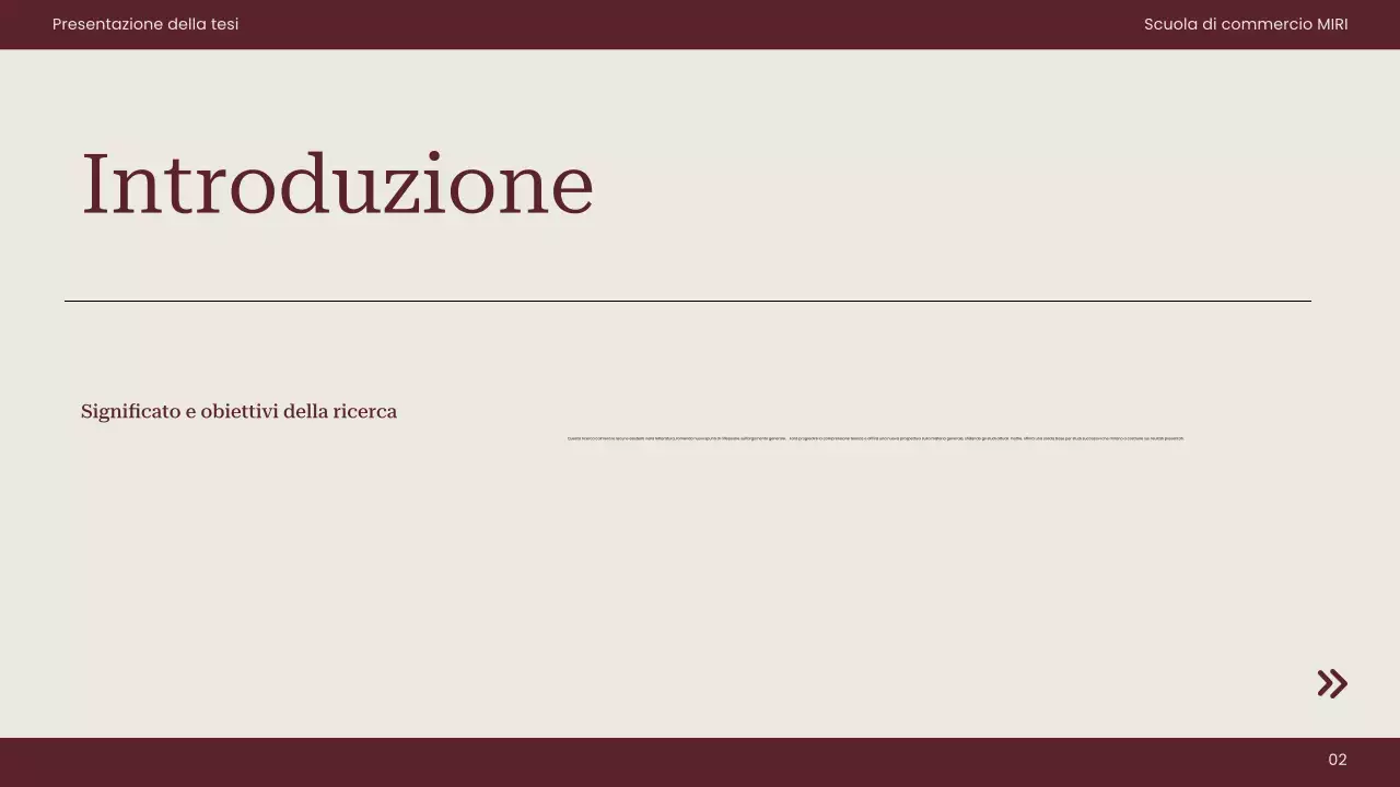 documento di tesi professionale maroon