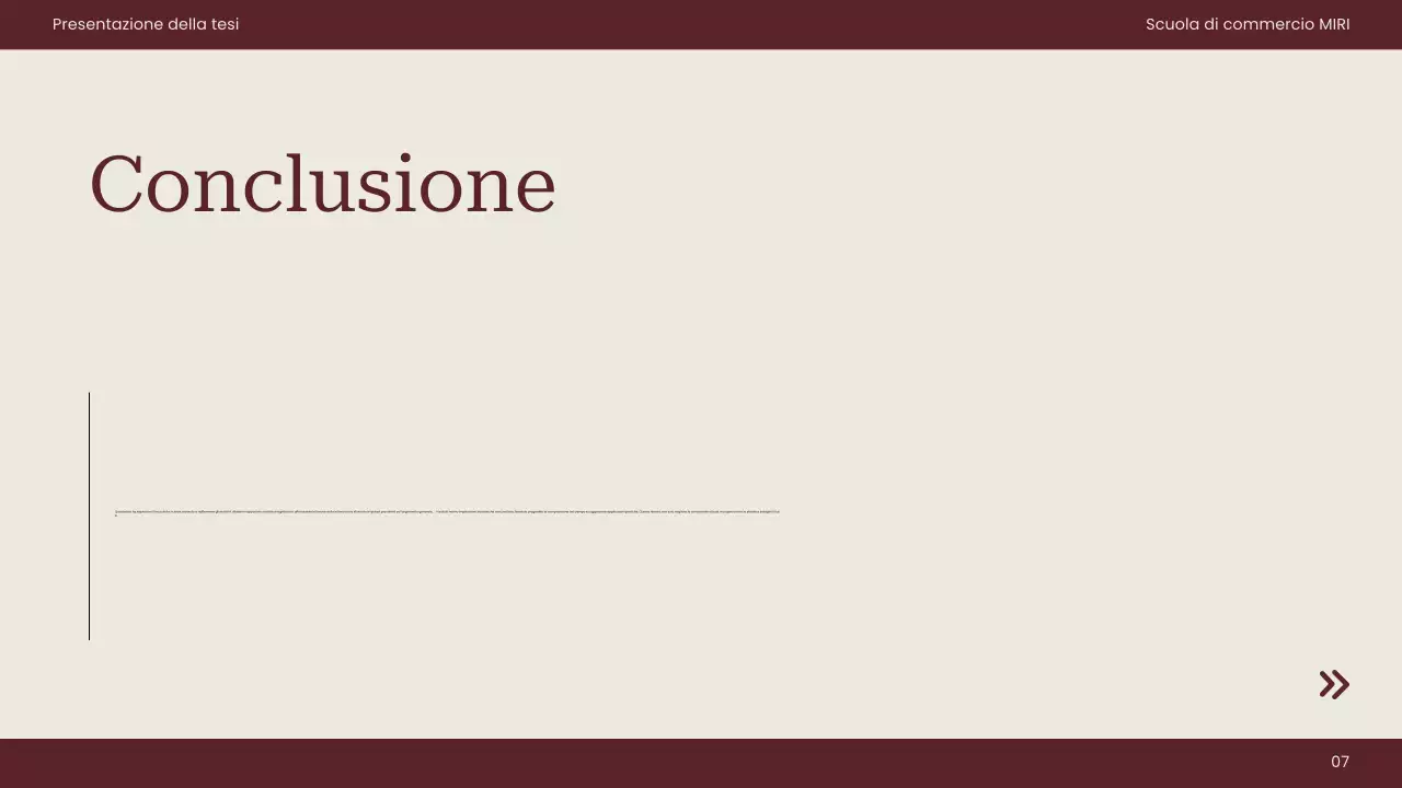 documento di tesi professionale maroon