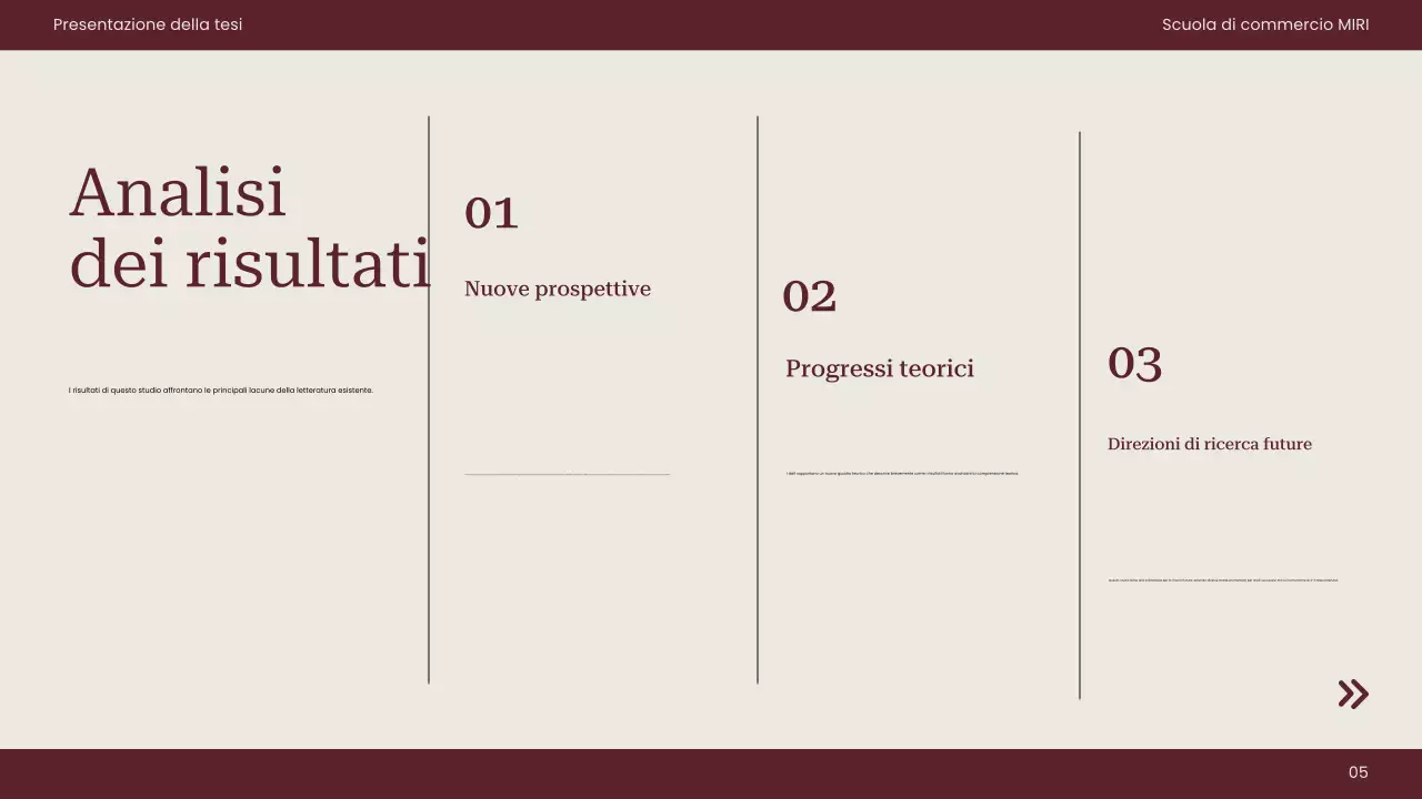 documento di tesi professionale maroon