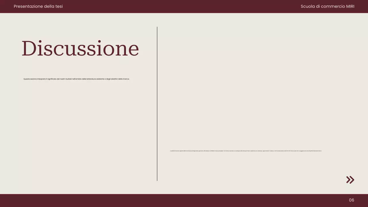 documento di tesi professionale maroon