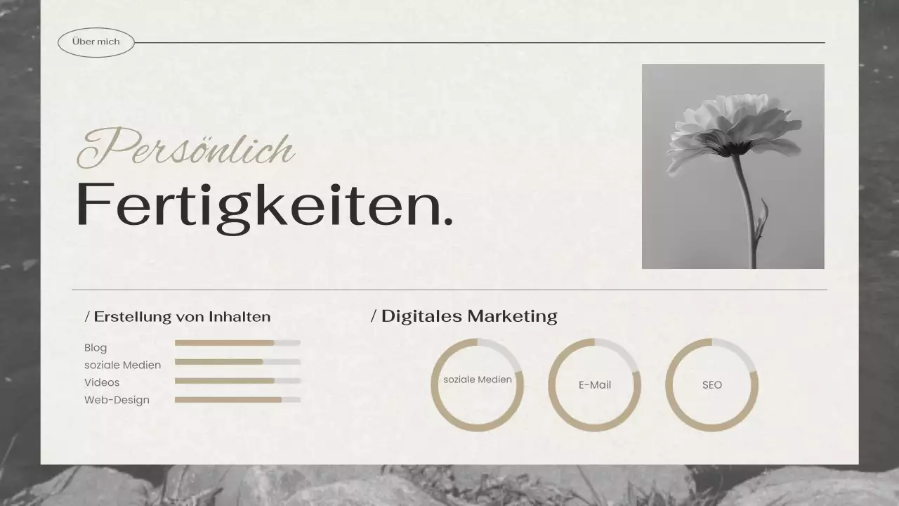 schwarzes kreatives Portfolio Portfolio