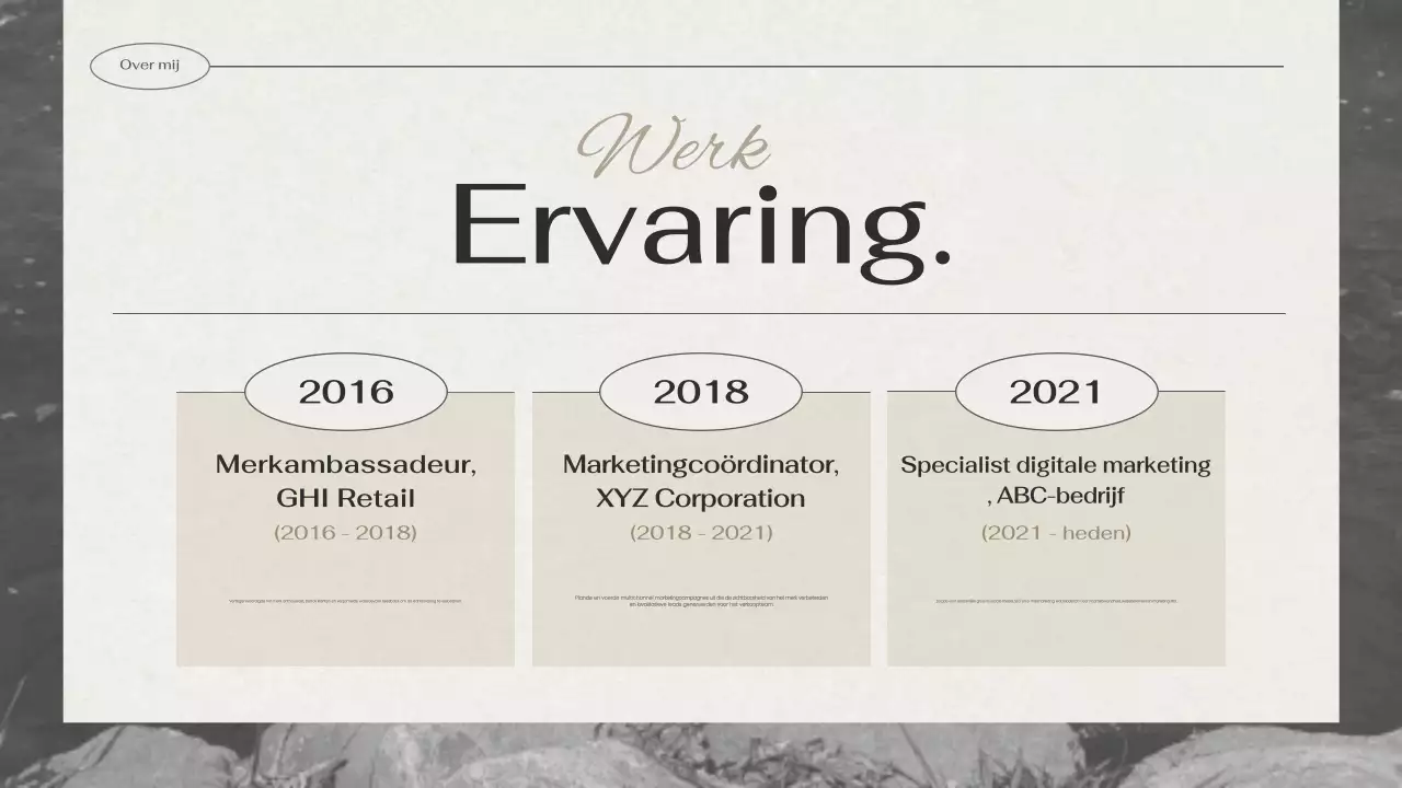 zwart creatief portfolio