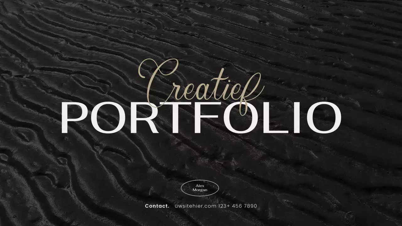 zwart creatief portfolio