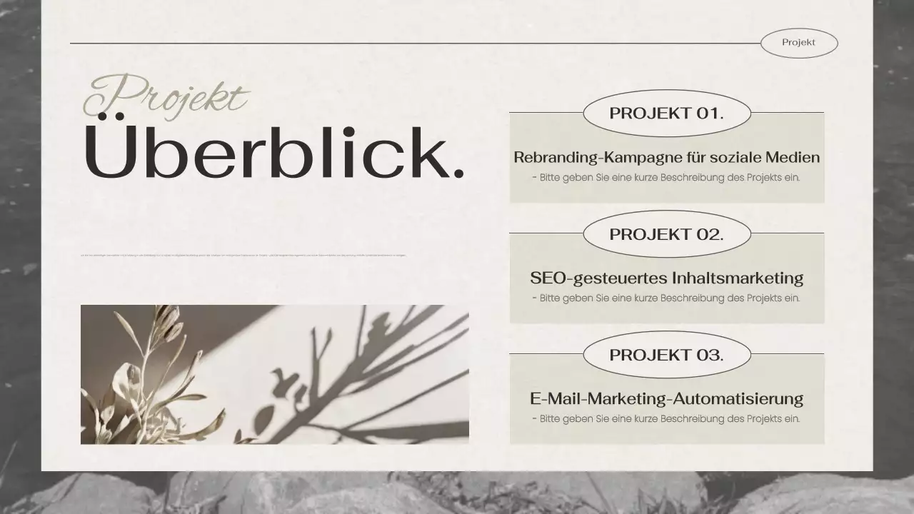 schwarzes kreatives Portfolio Portfolio