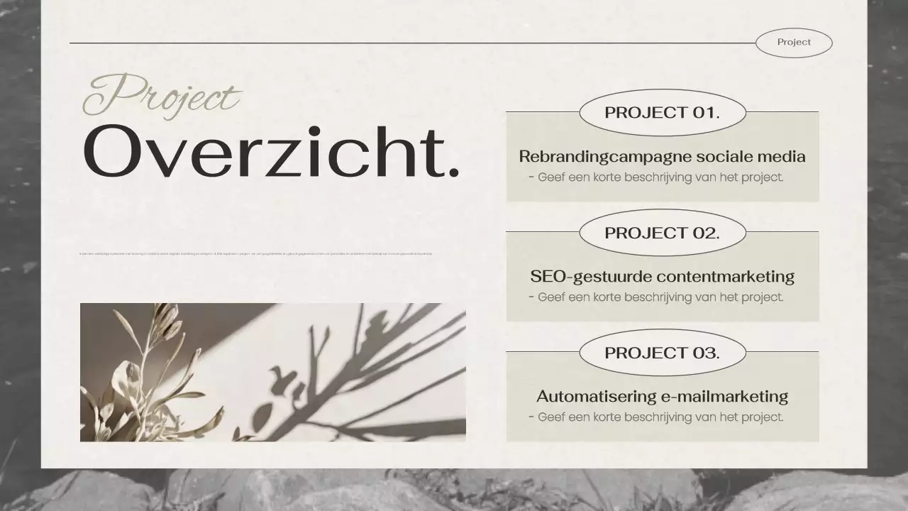 zwart creatief portfolio