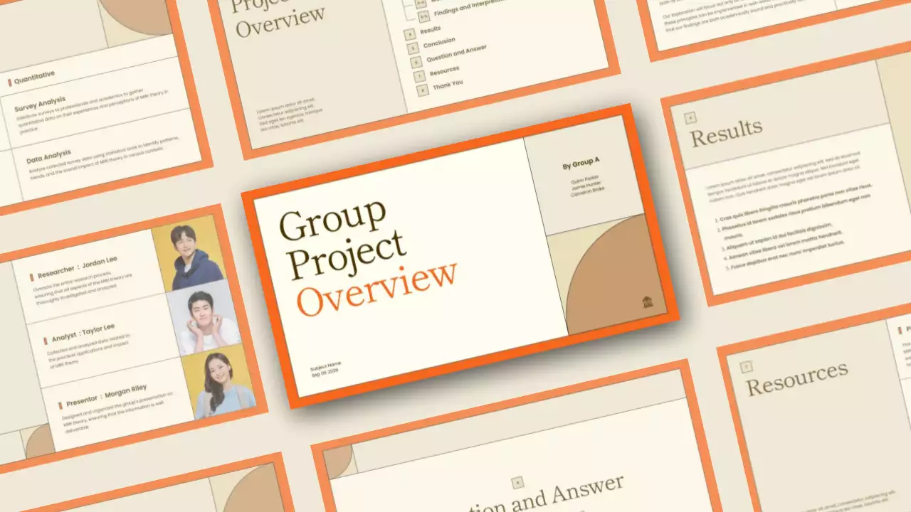 présentation du projet orange modern