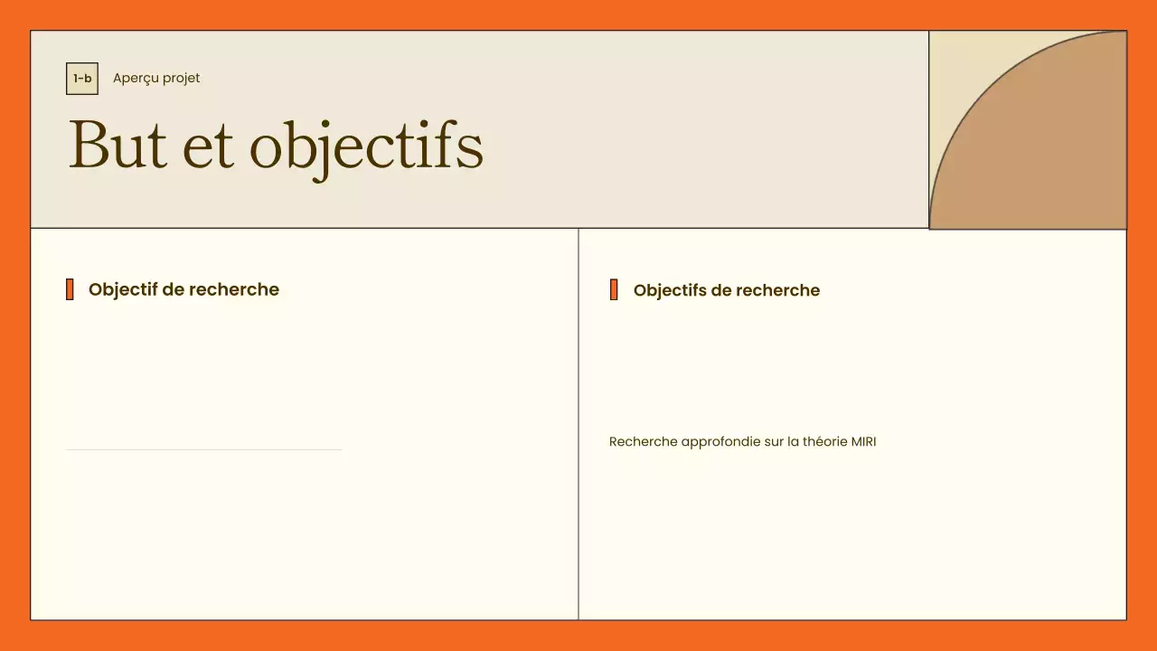 présentation du projet orange modern