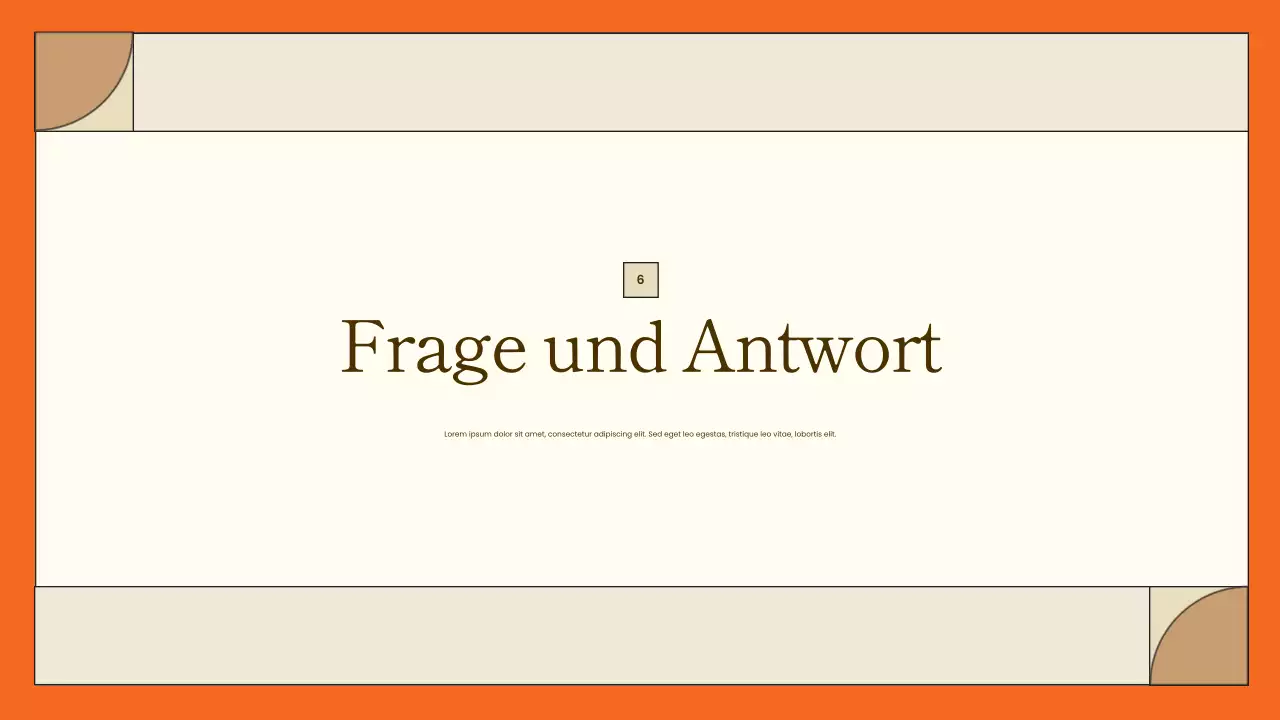 orange moderne Projektpräsentation