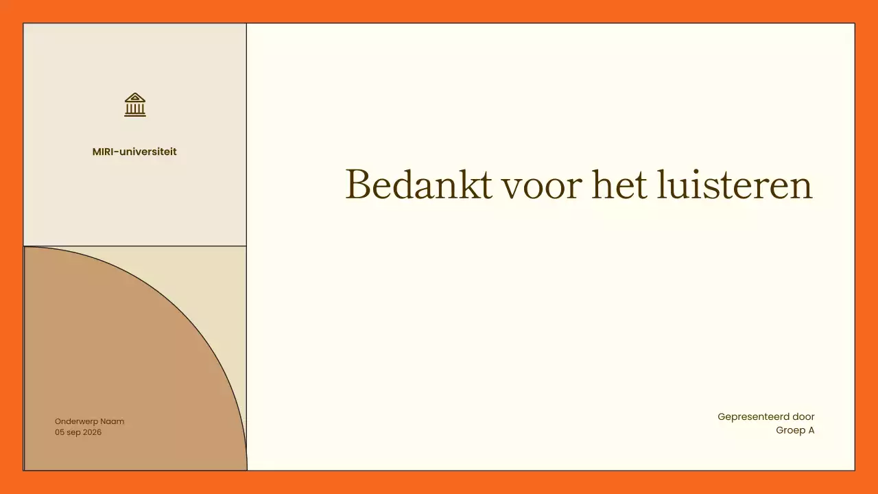 presentatie oranje modern project