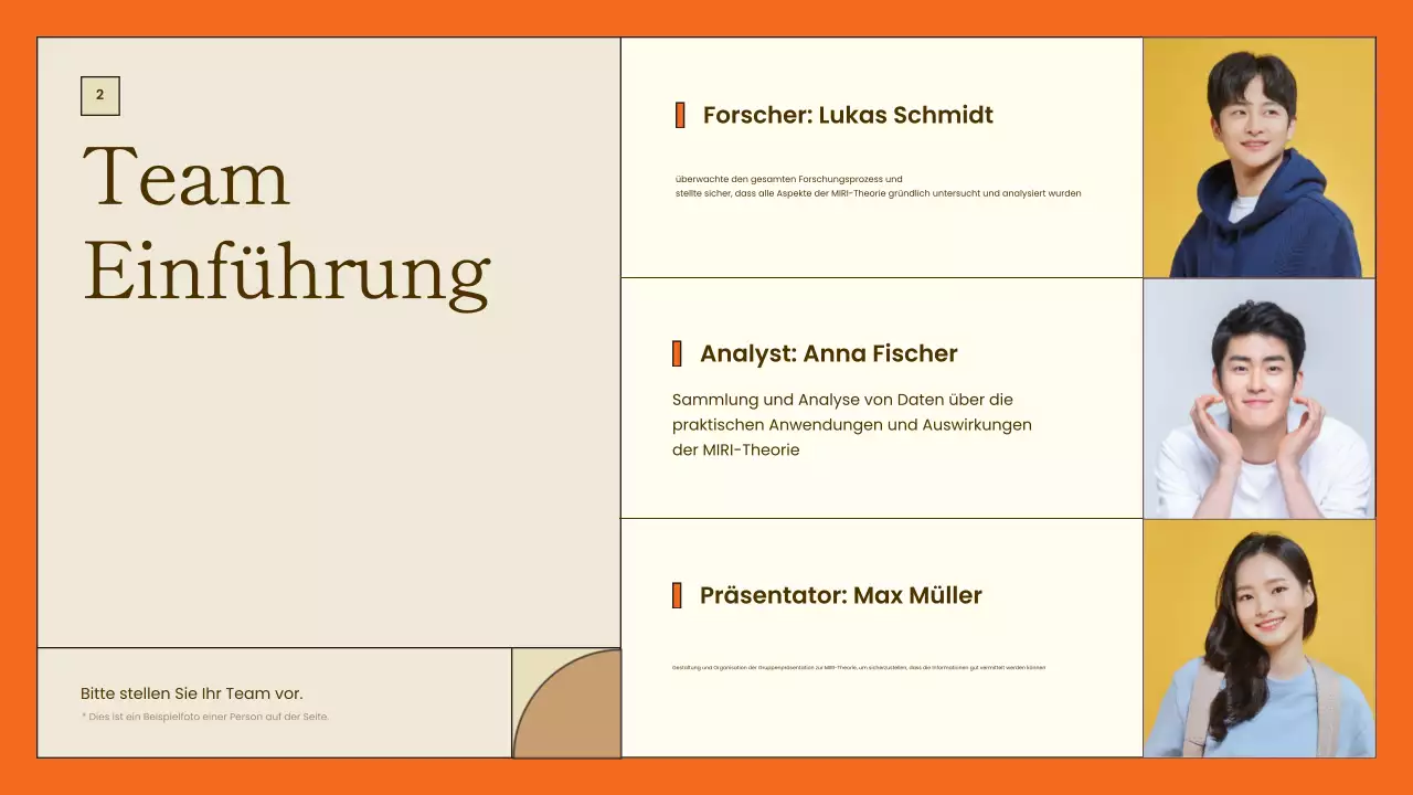 orange moderne Projektpräsentation