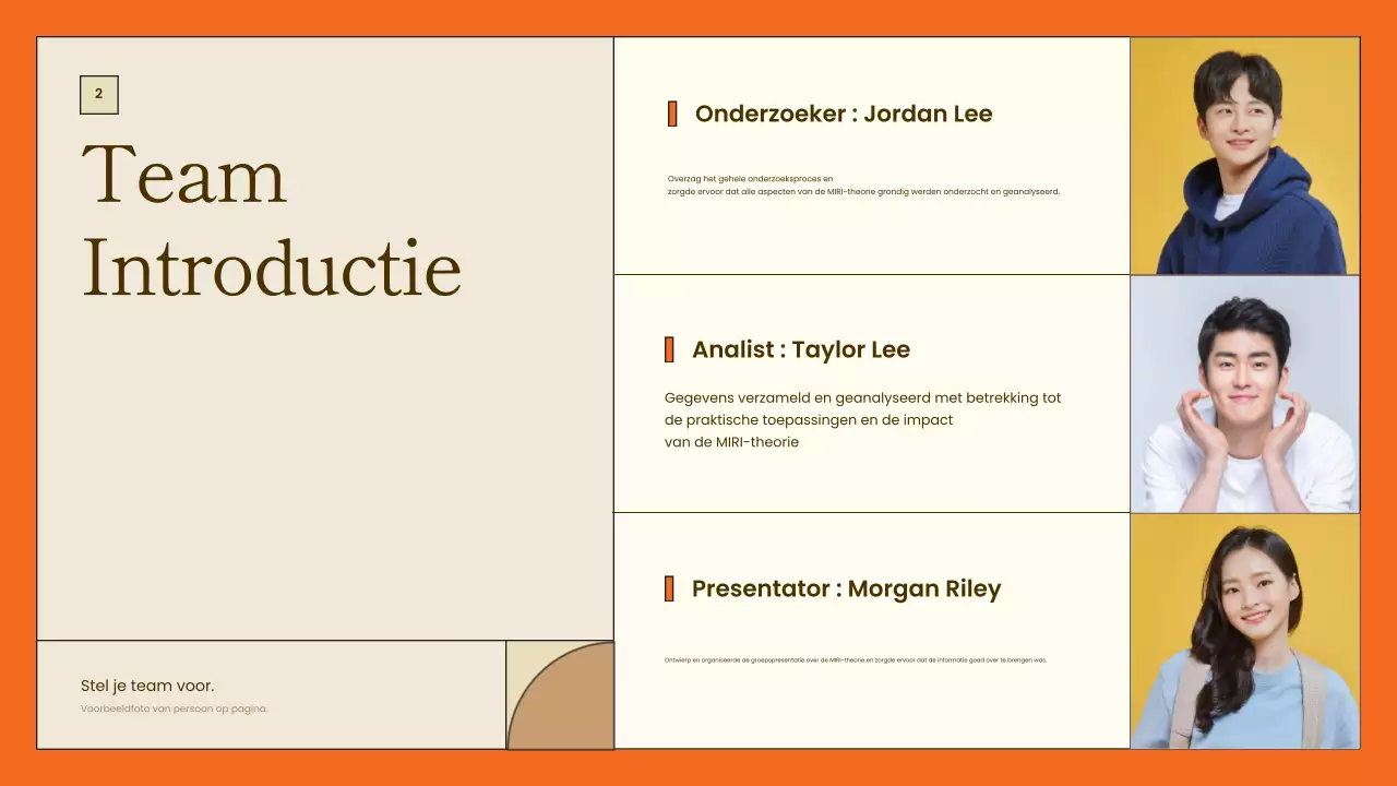 presentatie oranje modern project