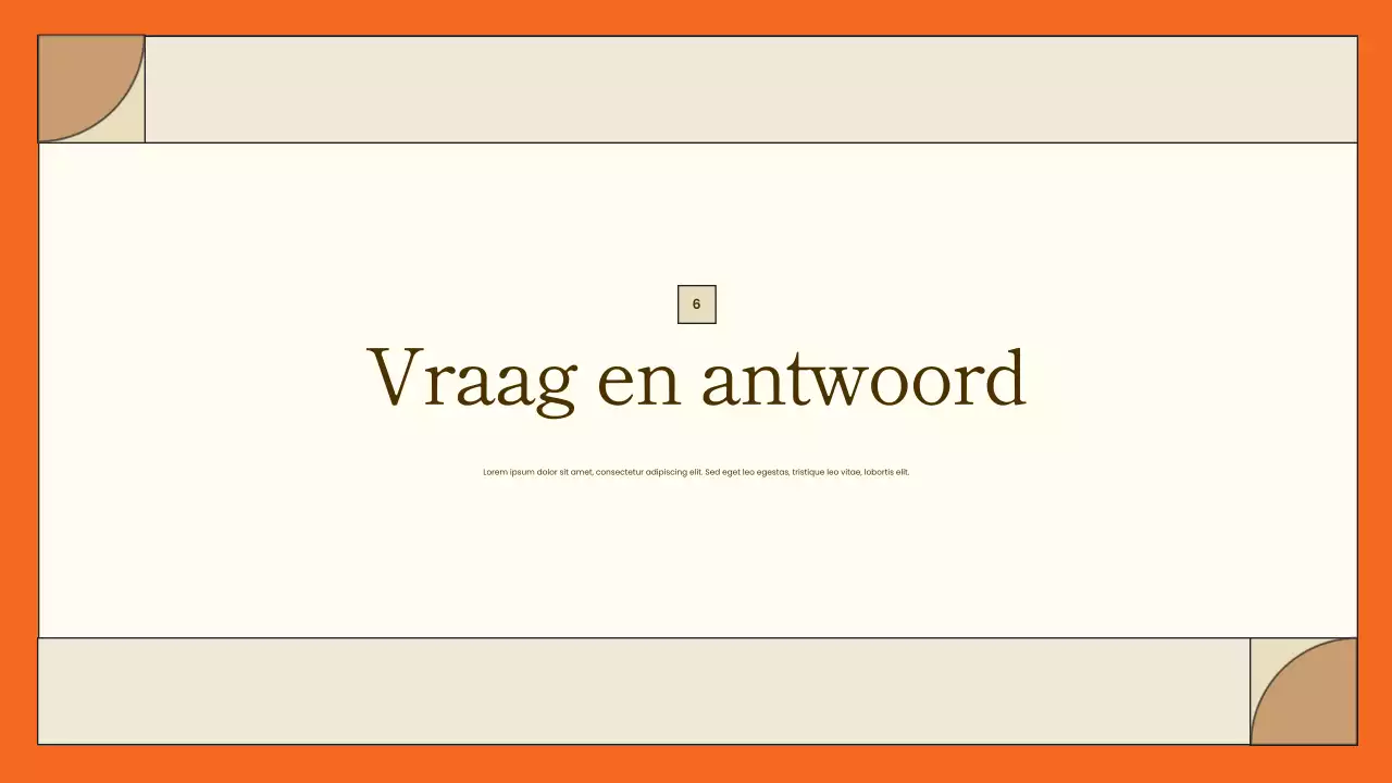 presentatie oranje modern project