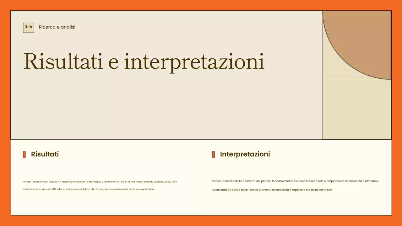 presentazione del progetto arancione moderno