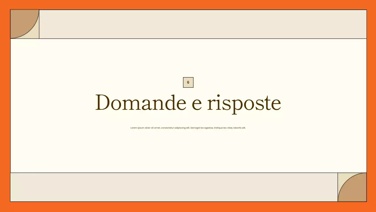 presentazione del progetto arancione moderno