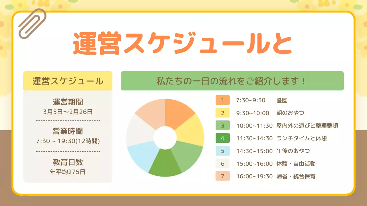 黄色 かわいい オリエンテーション お知らせ