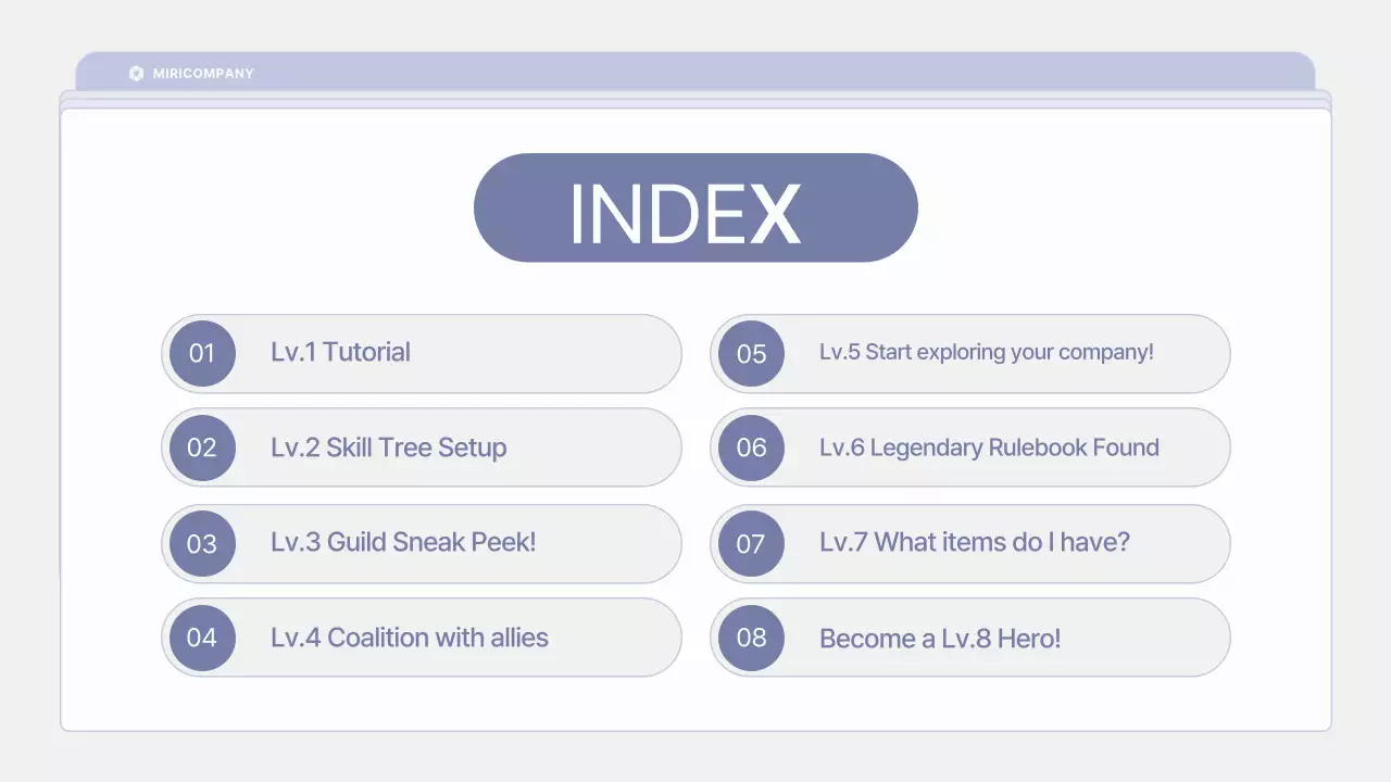 Clean, mauve new hire training materials
