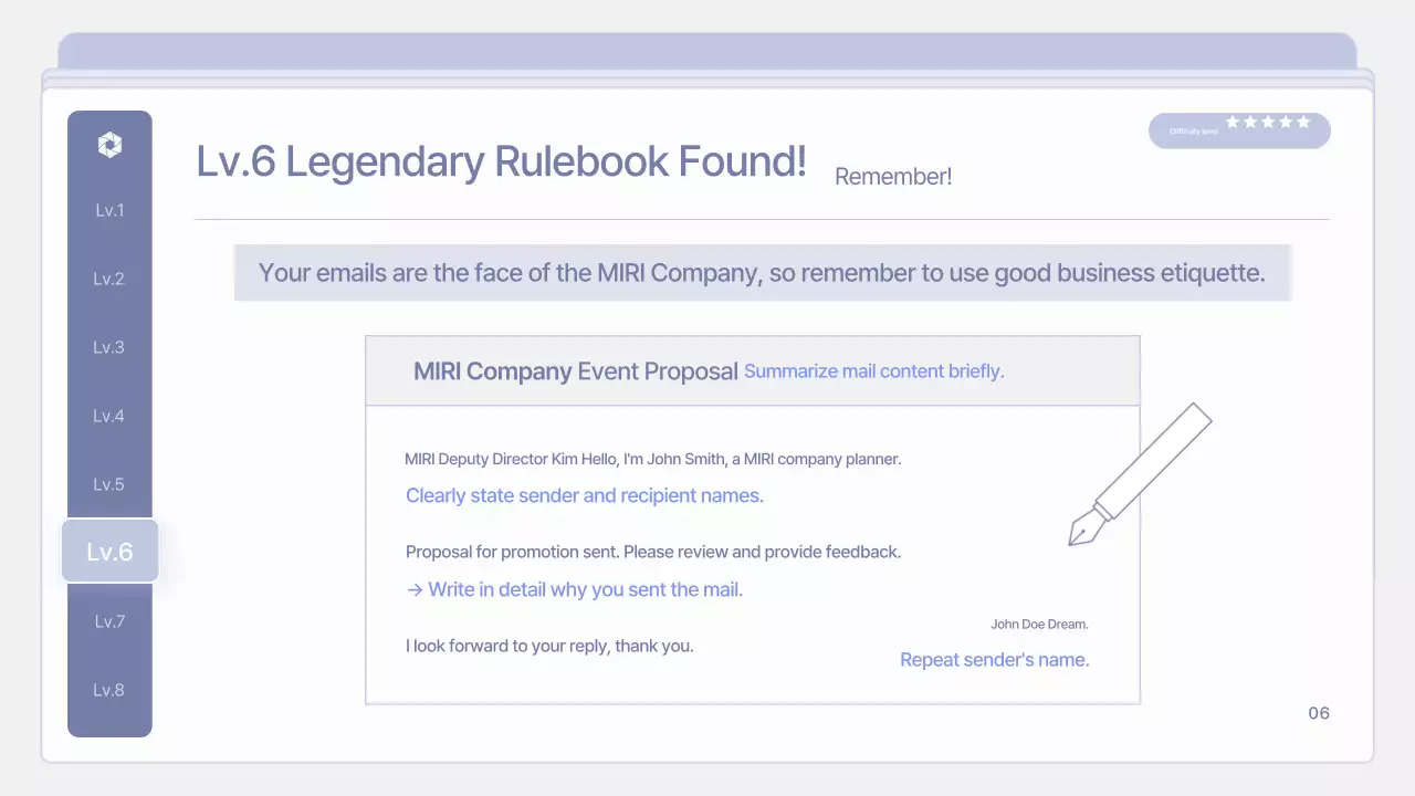 Clean, mauve new hire training materials