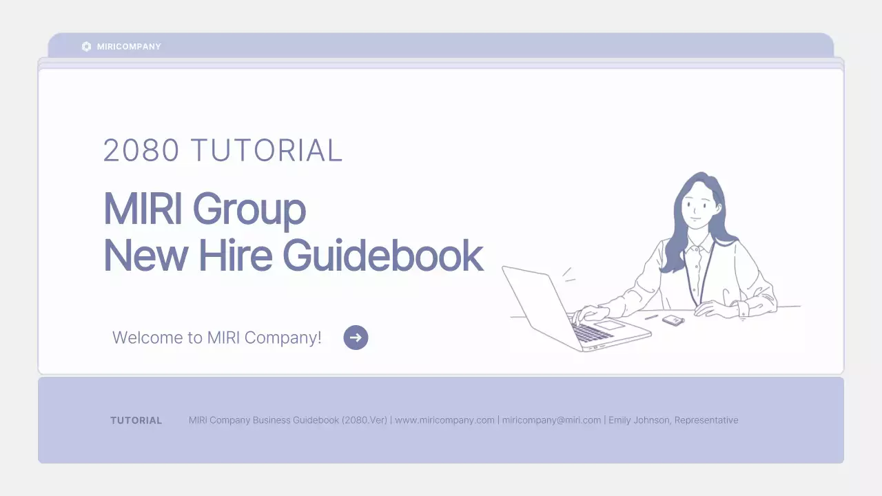 Clean, mauve new hire training materials