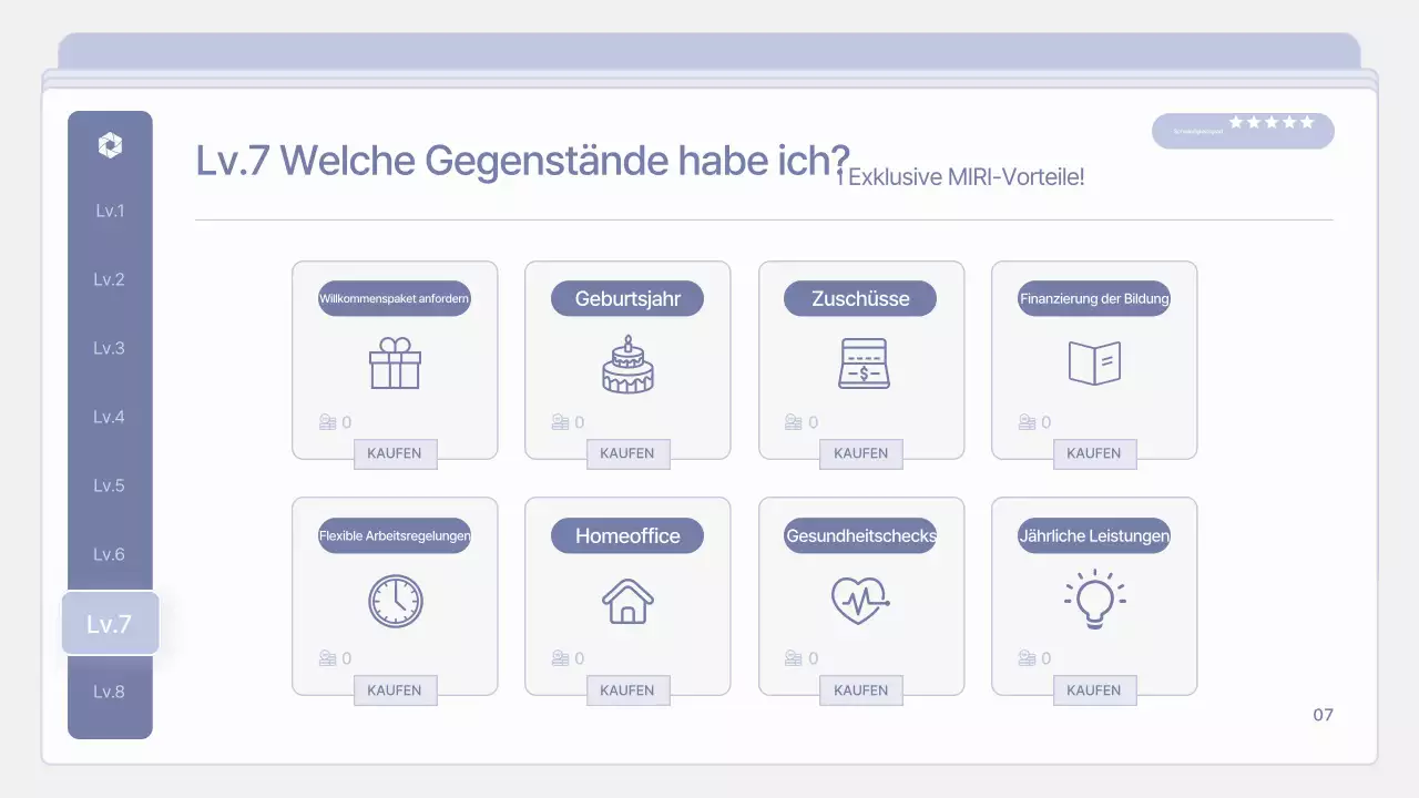 Saubere, lilafarbene Schulungsunterlagen für neue Mitarbeiter