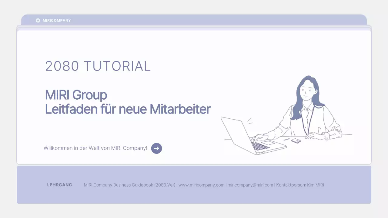 Saubere, lilafarbene Schulungsunterlagen für neue Mitarbeiter