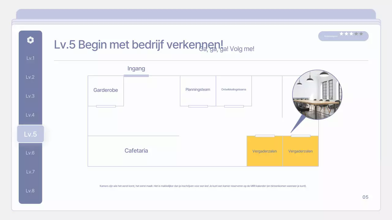 Schoon, mauve trainingsmateriaal voor nieuwe werknemers