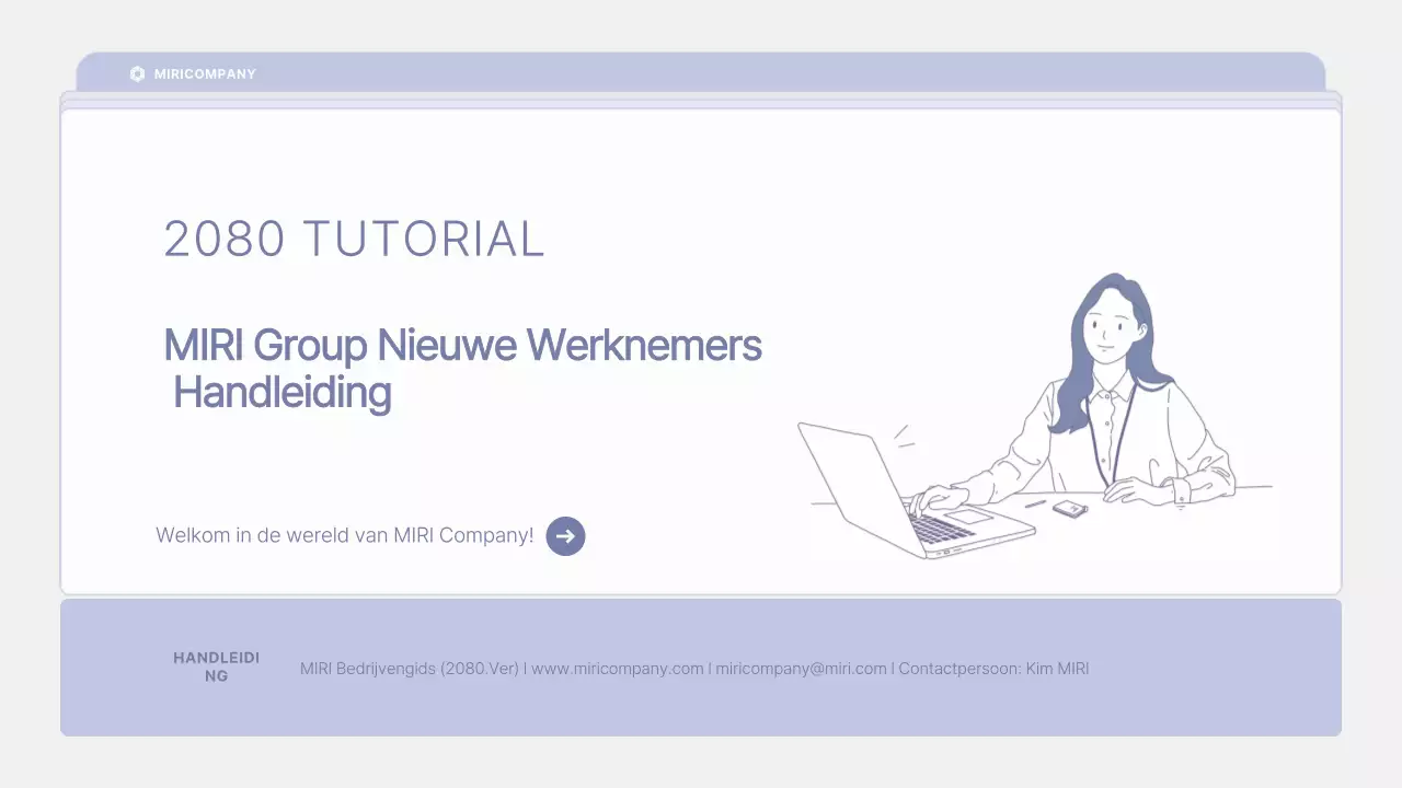 Schoon, mauve trainingsmateriaal voor nieuwe werknemers