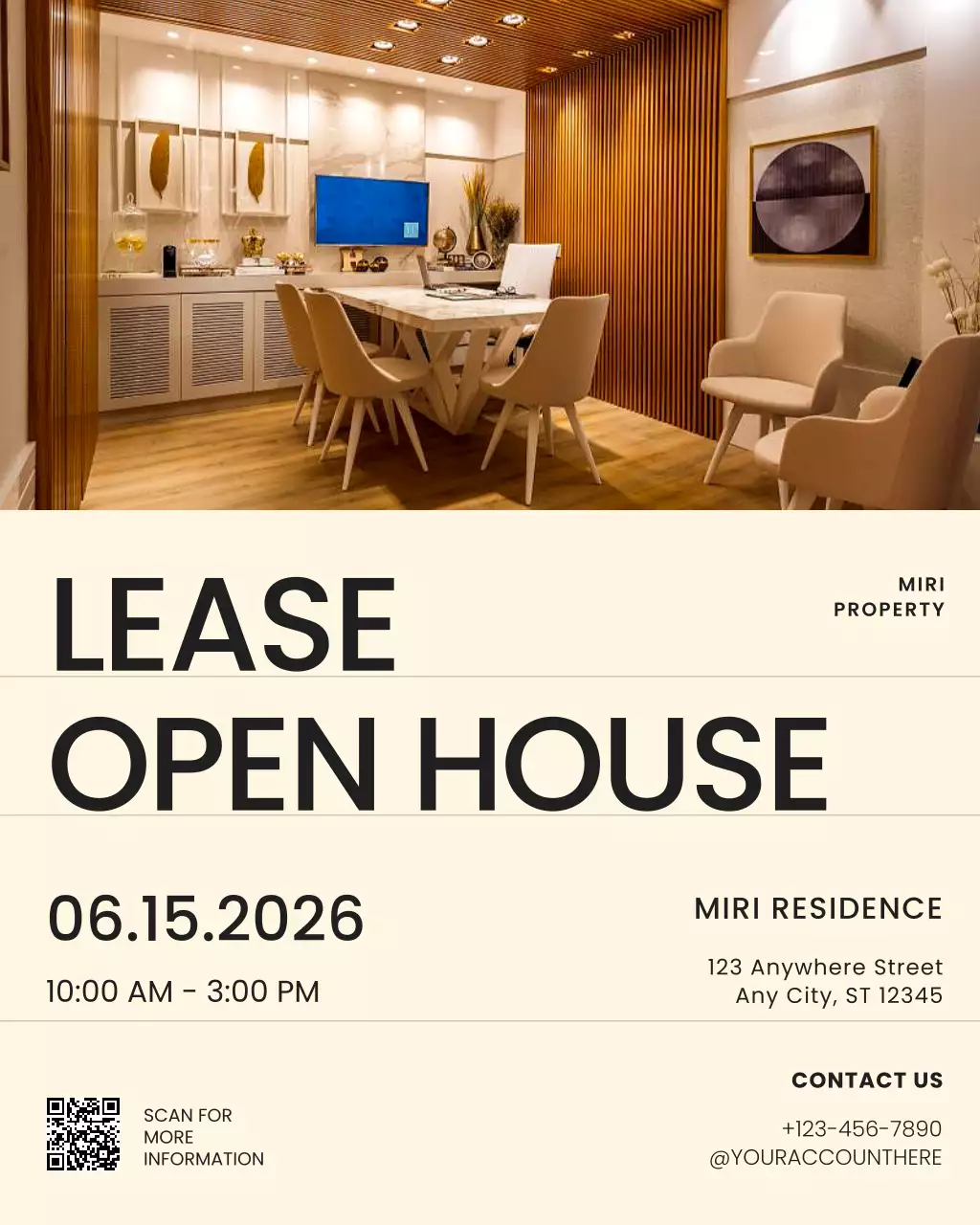 Cream and Brown Real Estate Listing Instagram Post