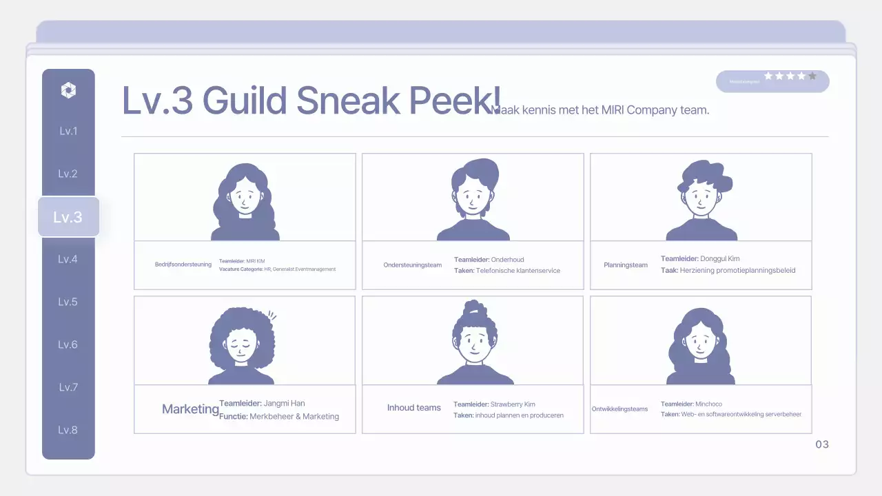 Schoon, mauve trainingsmateriaal voor nieuwe werknemers