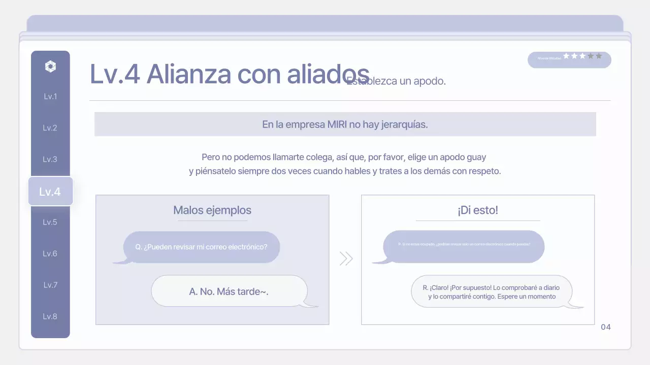 Material de formación para nuevos empleados limpio y de color malva