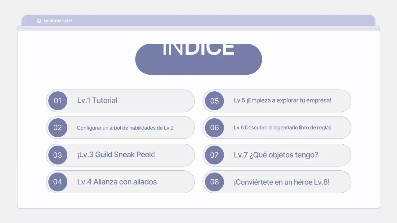 Material de formación para nuevos empleados limpio y de color malva