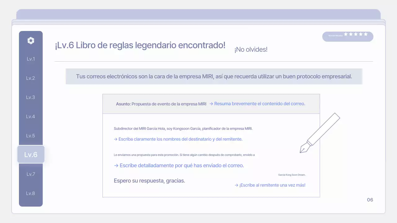 Material de formación para nuevos empleados limpio y de color malva