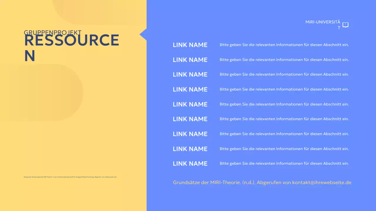 blue modern Gruppenprojektbericht