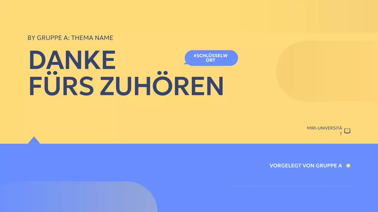 blue modern Gruppenprojektbericht