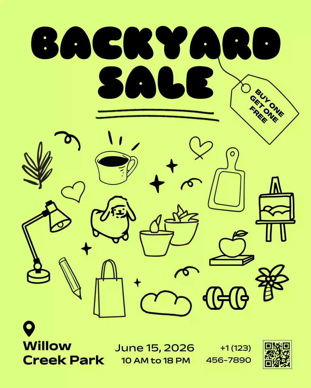 Neon Retro Sale Announcement Instagram Post