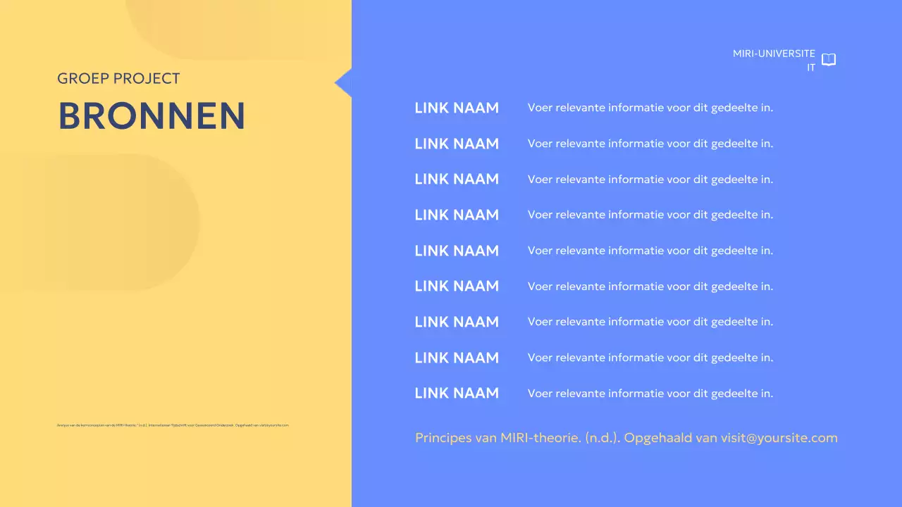 blauw modern groepsproject verslag